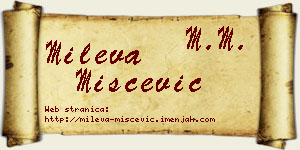 Mileva Miščević vizit kartica